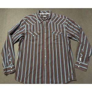 Garth Brooks Sevens by Cinch Western Long Sleeve Shirt Pearl Snaps Size XL